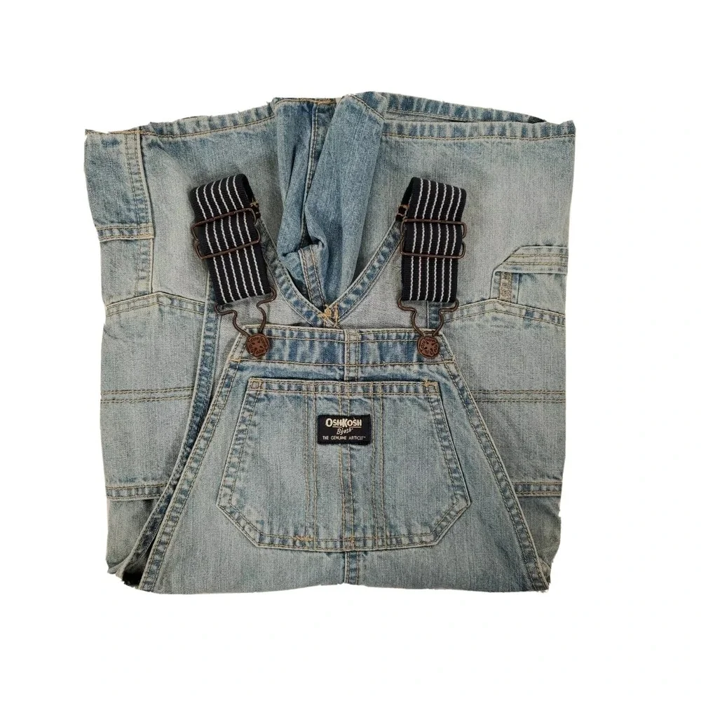 OshKosh B'Gosh Overalls Shorts 4T  Toddler Vestback NEW